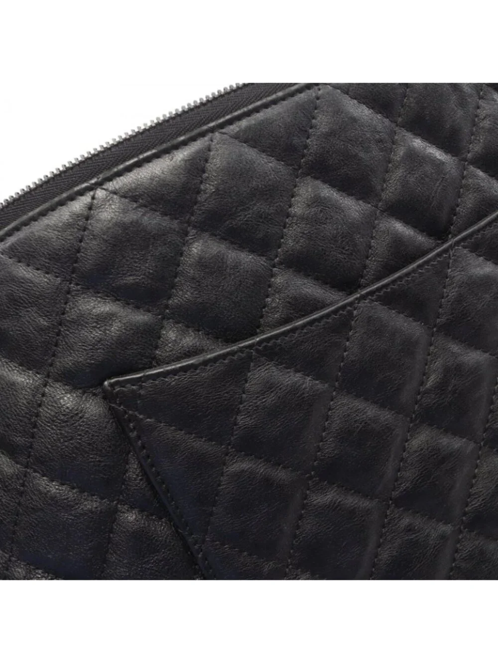 Chanel Clutch Quilted Black Leather